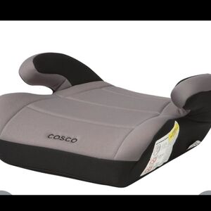 Gray and Black Booster Seat with Contoured Padding